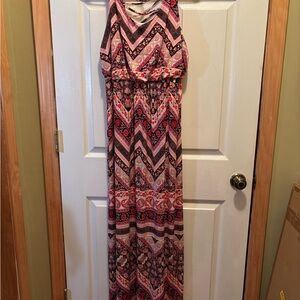 Maurices Pink and Black Strappy Dress